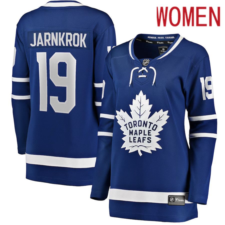 Women Toronto Maple Leafs #19 Calle Jarnkrok Fanatics Branded Blue Home Breakaway Player NHL Jersey